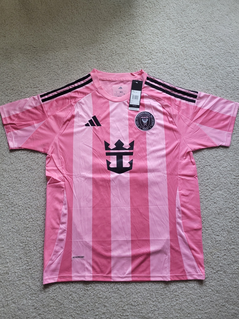 Adidas Inter Miami 24/25 Lionel Messi #10 Home Soccer Jersey Men L